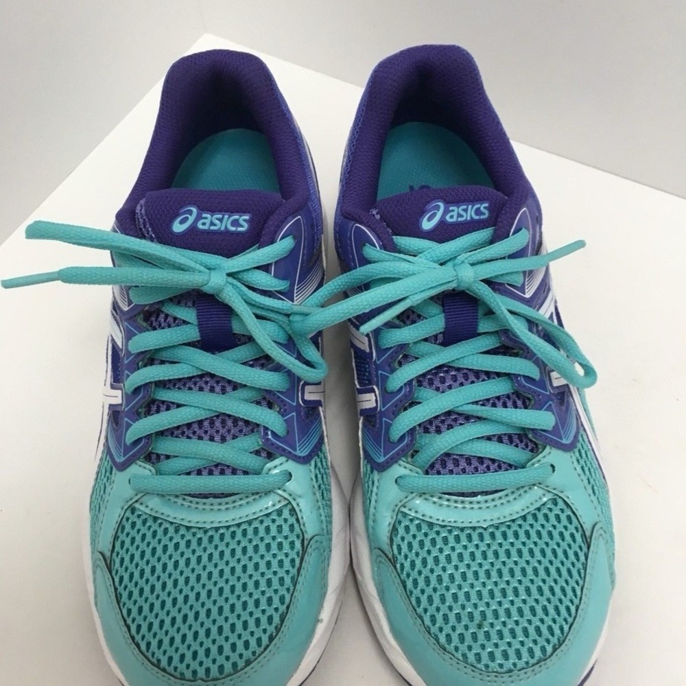 ASICS Women's Turquoise and Violet Athletic Shoes - Gel Contend 3